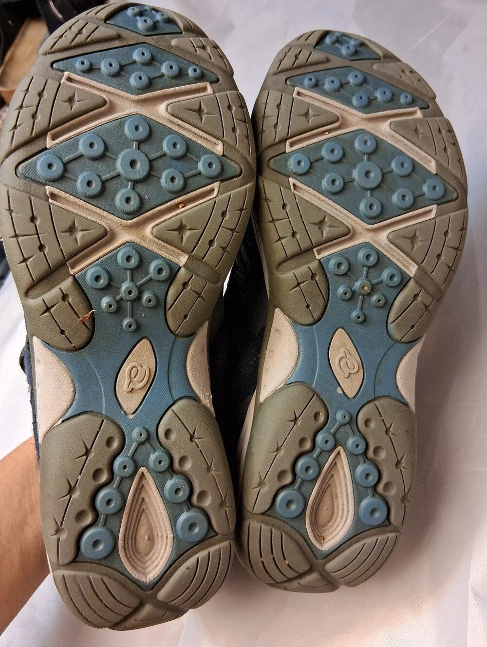 Easy Spirit Exploremap Walking Shoes Navy Blue Mesh Sneaker Women's Size 8M